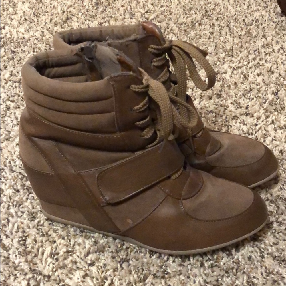 Brown Sneaker Wedges